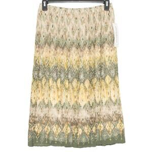 NWT Alfred Dunner Skirt Midi Boho Peasant Retro Whimsical Eclectic Flowy 16P